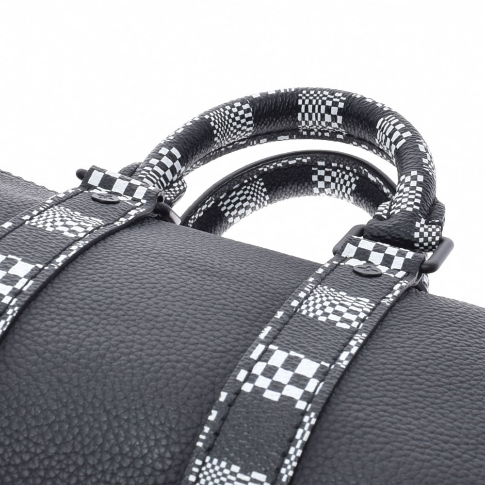LOUIS VUITTON Distorted Keepall XS Black Leather Shoulder Bag - Picture 4 of 9